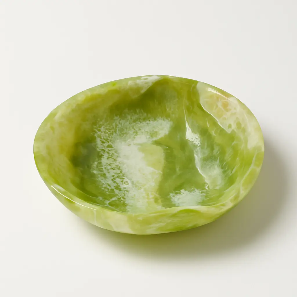 Green Marble Resin Serving Bowl