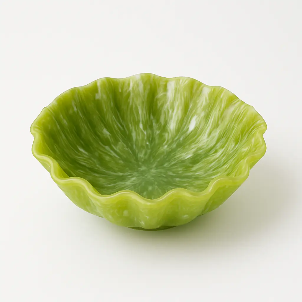 Green Cabbage Leaf Bowl