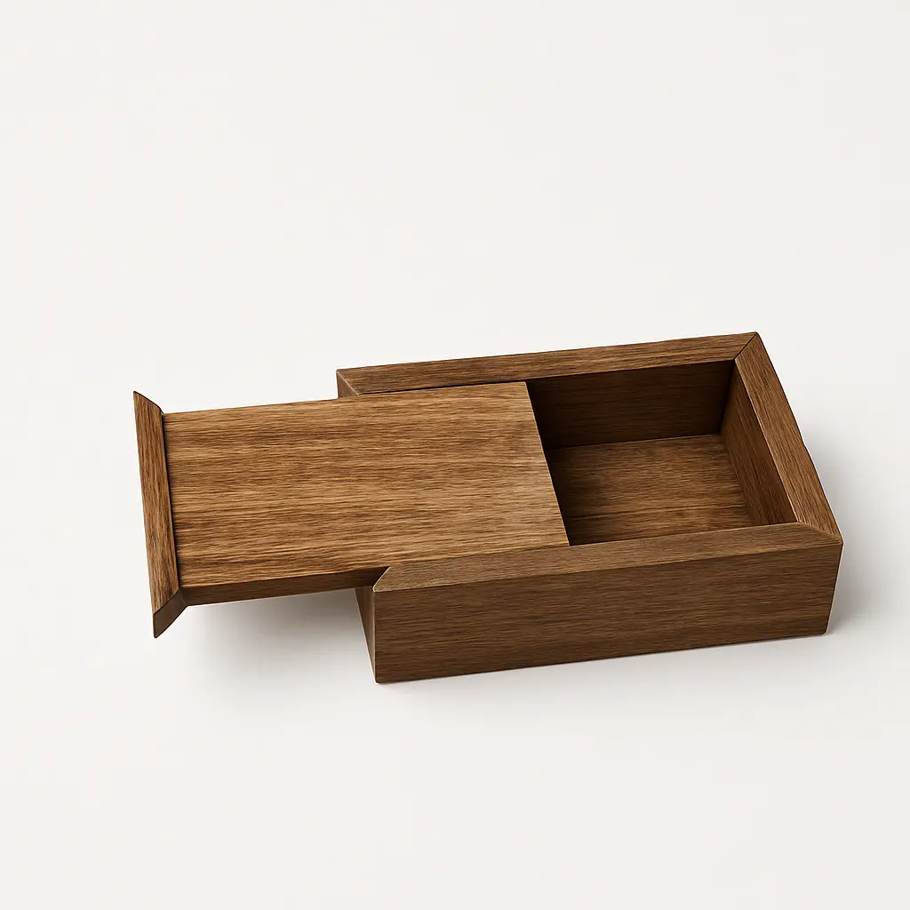 Wooden Sliding Lid Box
