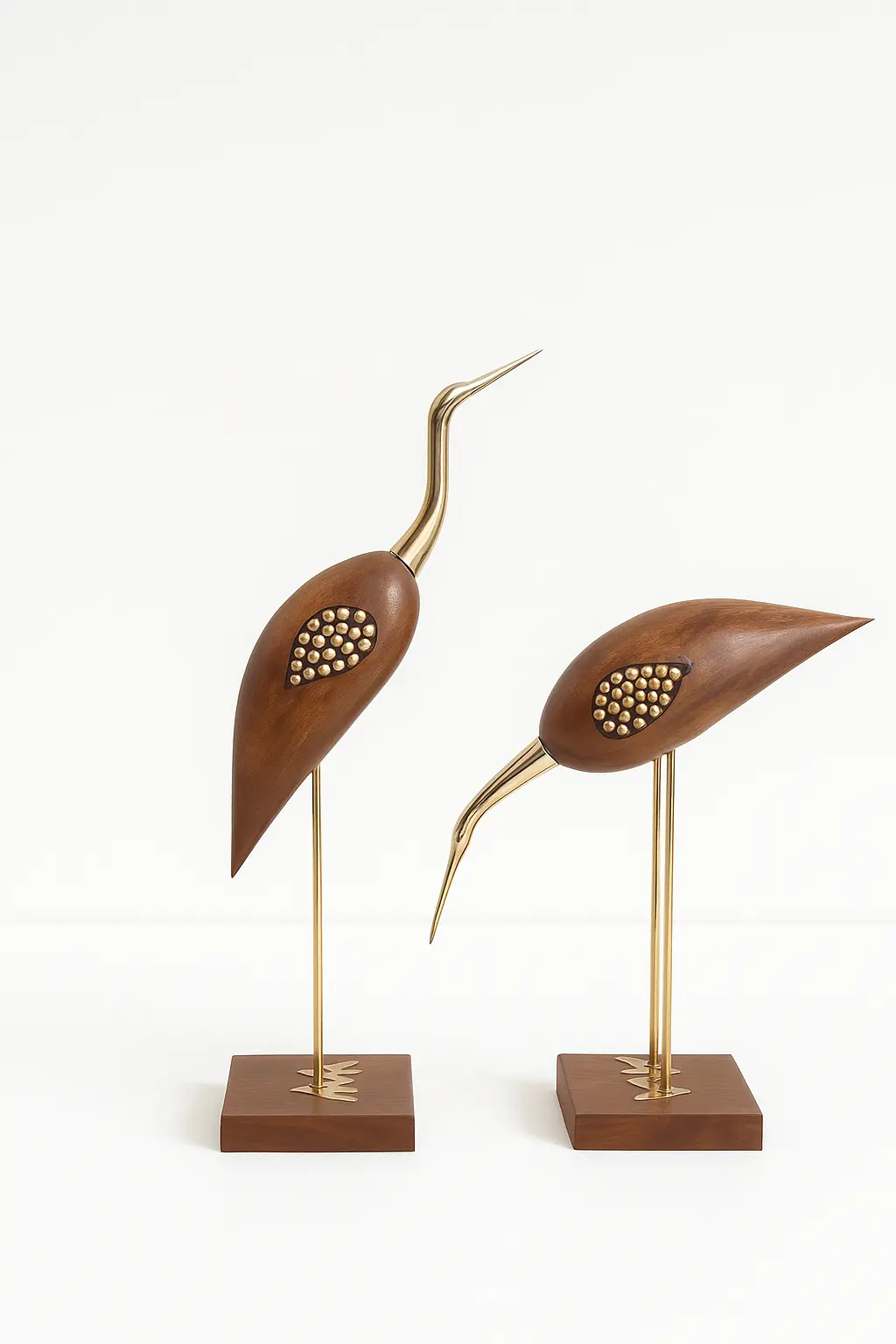 Wooden Bird Figurines (Set of 2)