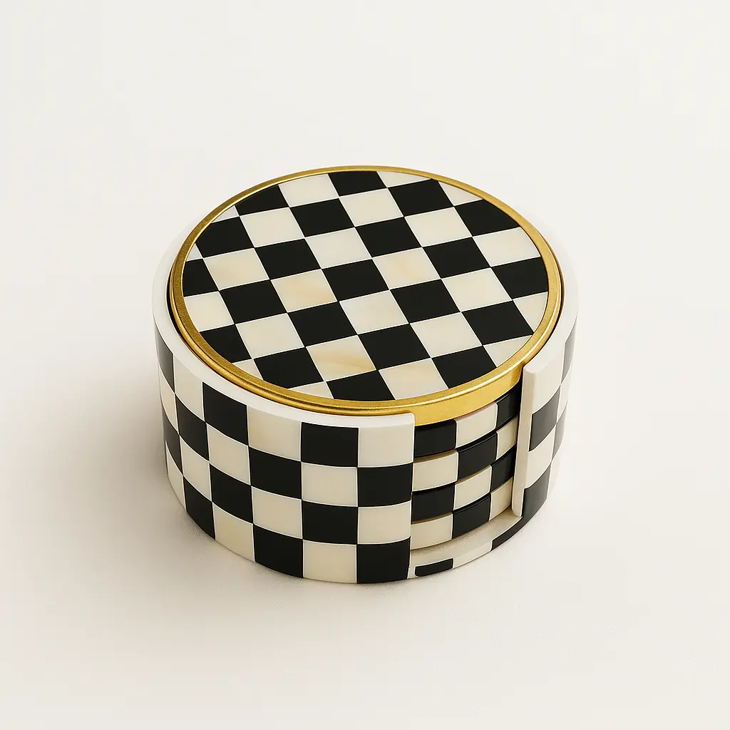 Checkerboard Coasters (Set of 5)